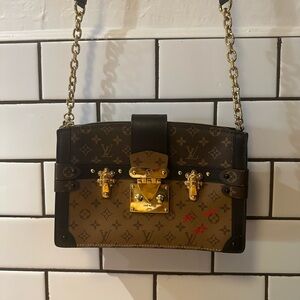 Louis Vuitton Brown and Gold Crossbody Bag